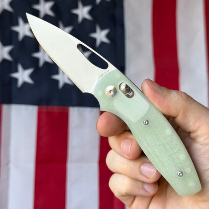 TRM BULLDOG Rev B 2.95" River-LOK – Jade G10 3D Lizard Skin, MagnaCut – Made in USA