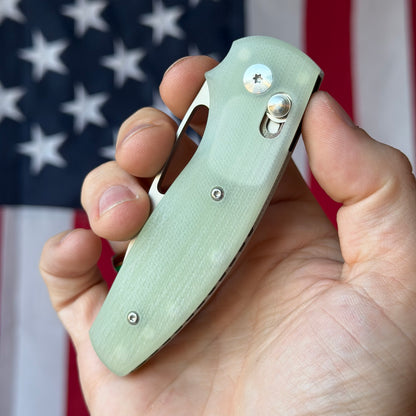 TRM BULLDOG Rev B 2.95" River-LOK – Jade G10 3D Lizard Skin, MagnaCut – Made in USA