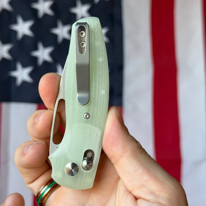 TRM BULLDOG Rev B 2.95" River-LOK – Jade G10 3D Lizard Skin, MagnaCut – Made in USA