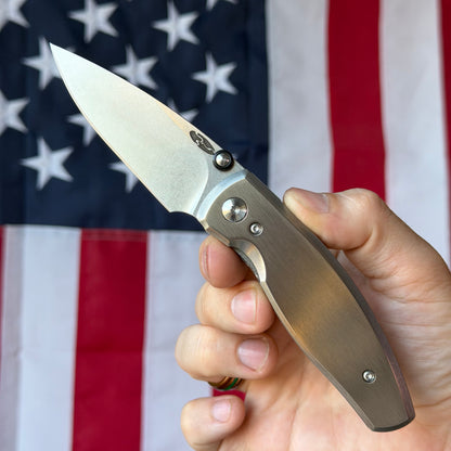 TRM NEUTRON 2 3" Linerlock – Titanium Flat Smooth, MagnaCut Tumbled – Made in USA