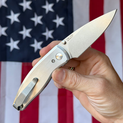 TRM NEUTRON 2 3" Linerlock – Titanium Flat Smooth, MagnaCut Tumbled – Made in USA