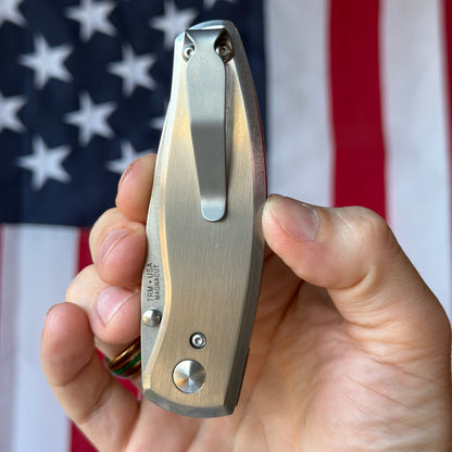 TRM NEUTRON 2 3" Linerlock – Titanium Flat Smooth, MagnaCut Tumbled – Made in USA