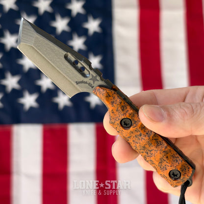 Severed Metal Works Zealot 2.5" Fixed Blade, 440C Stainless Tanto, Gunkote Finish, Kydex Sheath with UltiClip, Made in USA (SMW-ZEALOT-440C)
