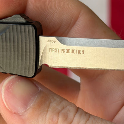 The Back Door: Like New – Benchmade OM 4850 Micro OTF First Production, S30V Satin, Black Aluminum – Action Needs LifeSharp – Made in USA