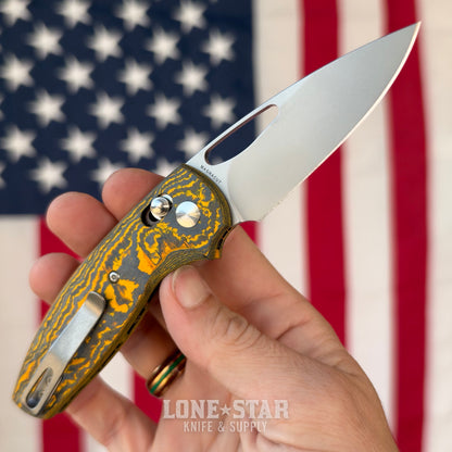 TRM BULLDOG Rev B 2.95" River-LOK, Neon Orange Camo Carbon 3D Contoured Smooth, MagnaCut, Made in USA (DLR-BD-REVB-CCNEONOR)