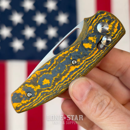 TRM BULLDOG Rev B 2.95" River-LOK, Neon Orange Camo Carbon 3D Contoured Smooth, MagnaCut, Made in USA (DLR-BD-REVB-CCNEONOR)