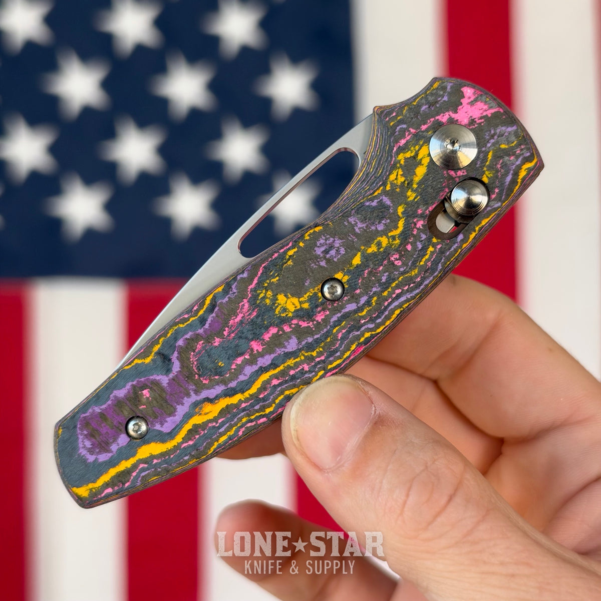 TRM BULLDOG Rev B 2.95" River-LOK, Pop Camo Carbon 3D Contoured Smooth, MagnaCut, Made in USA (DLR-BD-REVB-CCPOP)