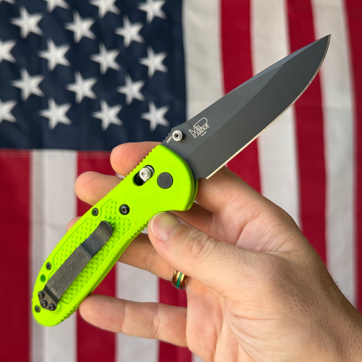 The Back Door: Like New – Benchmade Custom Griptilian CU551-BK-S30V 3.45" AXIS Lock – Black Custom Scales, S30V – Made in USA