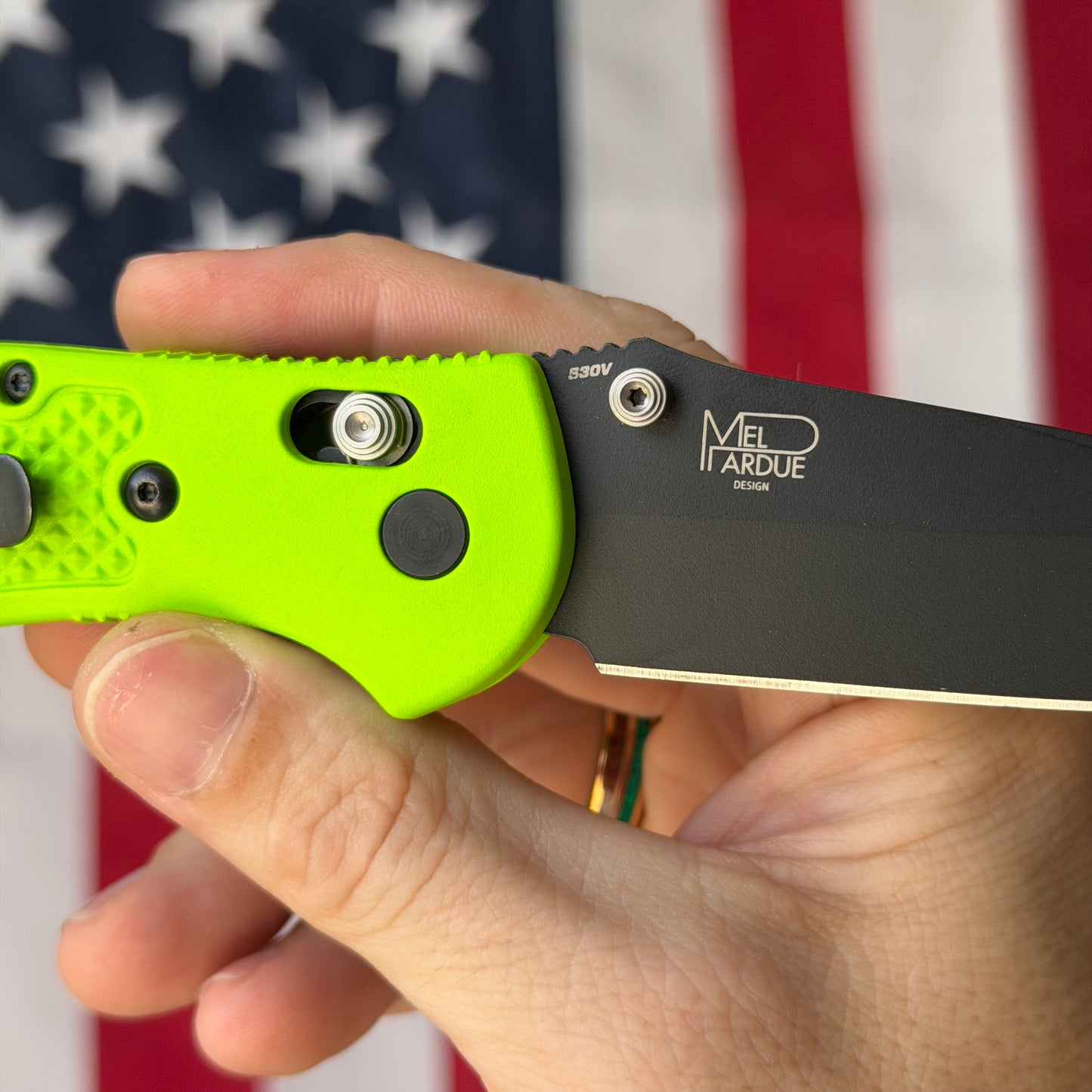 The Back Door: Like New – Benchmade Custom Griptilian CU551-BK-S30V 3.45" AXIS Lock – Black Custom Scales, S30V – Made in USA
