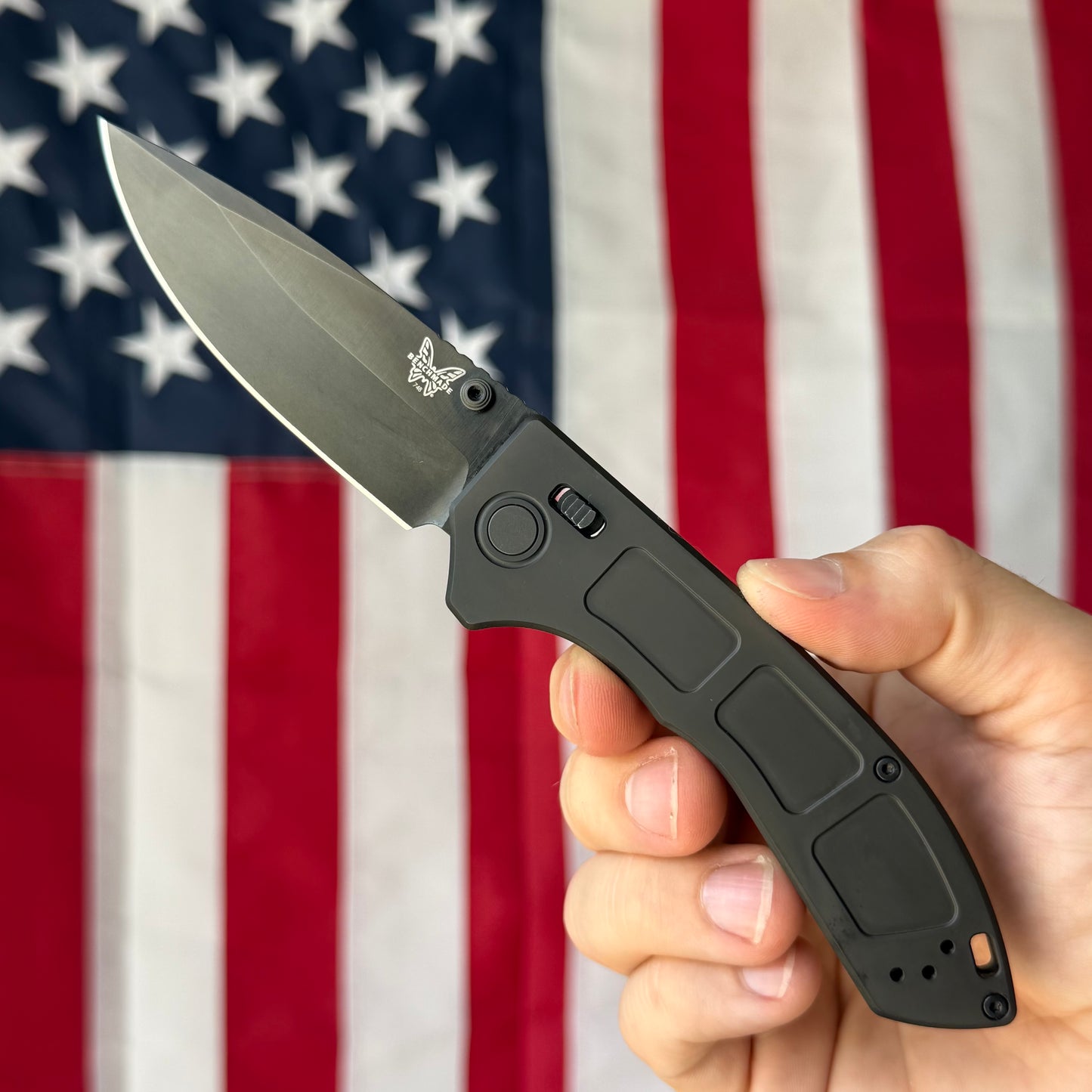The Back Door: Used – Benchmade Narrows 748BK-01 3.43" AXIS Lock – Black DLC Titanium, M390 DLC, No Box – Made in USA