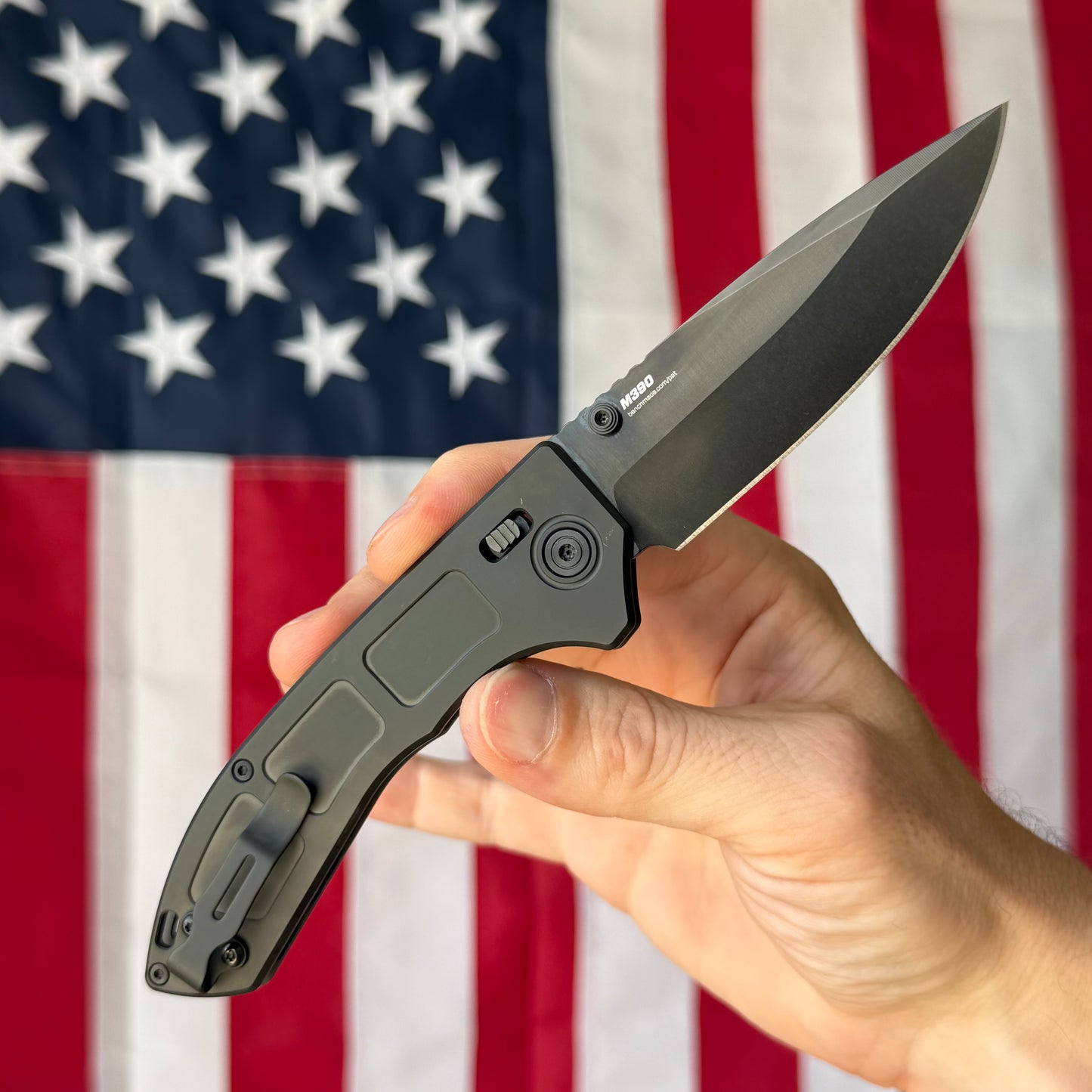 The Back Door: Used – Benchmade Narrows 748BK-01 3.43" AXIS Lock – Black DLC Titanium, M390 DLC, No Box – Made in USA