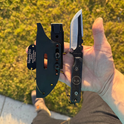 SMW Squire V2 Fixed Blade Knife, 7.5 inch 8670 High Carbon Steel, Hand Finished and Serialized – Made in USA