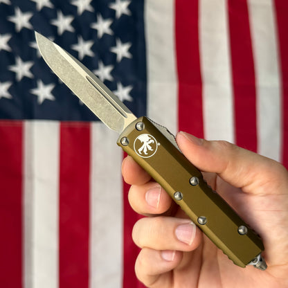 The Back Door: Used – Microtech UTX-85 S/E 3" OTF (Previous Generation) – OD Green, M390 Apocalyptic, Discontinued – Made in USA