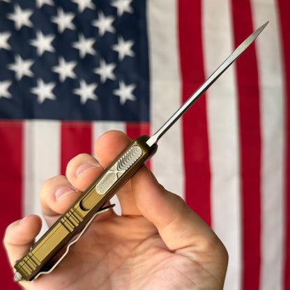 The Back Door: Used – Microtech UTX-85 S/E 3" OTF (Previous Generation) – OD Green, M390 Apocalyptic, Discontinued – Made in USA