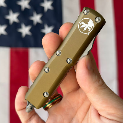The Back Door: Used – Microtech UTX-85 S/E 3" OTF (Previous Generation) – OD Green, M390 Apocalyptic, Discontinued – Made in USA
