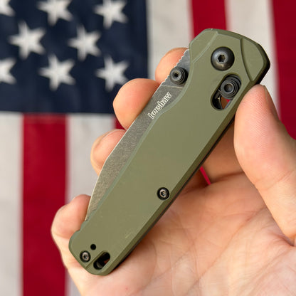The Back Door: Used – Kershaw Bel Air 6105OLBW 3.1" DuraLock – OD Green, MagnaCut BlackWash, No Box – Made in USA