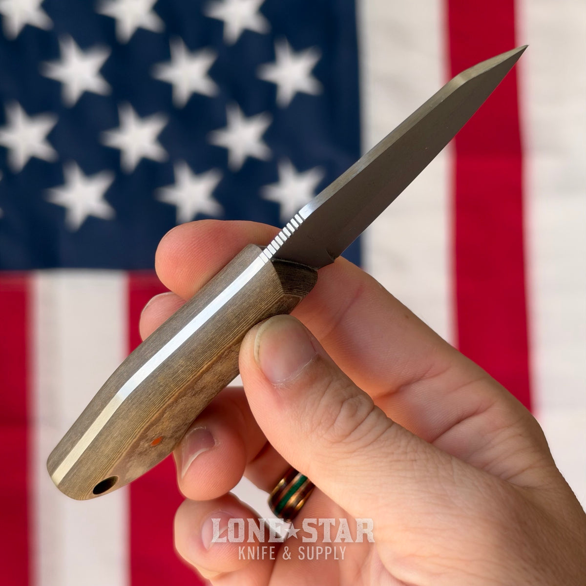 907Knives ADAK, 2.3" 14C28N Fixed Blade, Richlite, Horror Themed Kydex - Made in USA (ADAK-RICHLITE-HORROR)