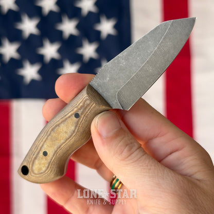 907Knives ADAK, 2.3" 14C28N Fixed Blade, Richlite, Dark Green Topo Kydex - Made in USA (ADAK-RICHLITE-DKGREEN-TOPO)