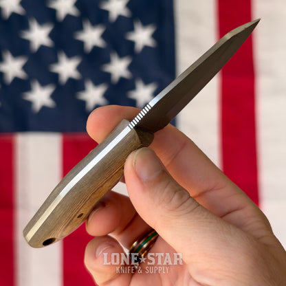 907Knives ADAK, 2.3" 14C28N Fixed Blade, Richlite, Dark Green Topo Kydex - Made in USA (ADAK-RICHLITE-DKGREEN-TOPO)