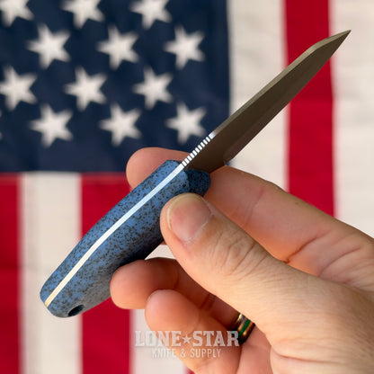 907Knives ADAK, 2.3" 14C28N Fixed Blade, GripX, Red Carbon Fiber Style Kydex - Made in USA (ADAK-GRIPX-RED-CF)