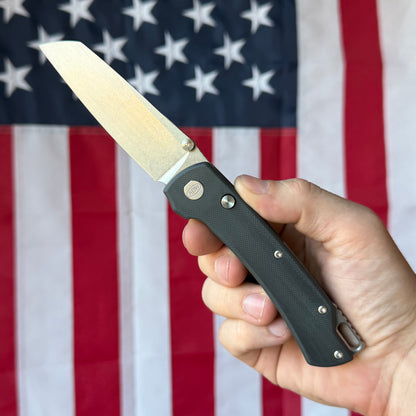 ABW Model 3 Manual Black G10 Knife - MagnaCut Blade - Made in USA