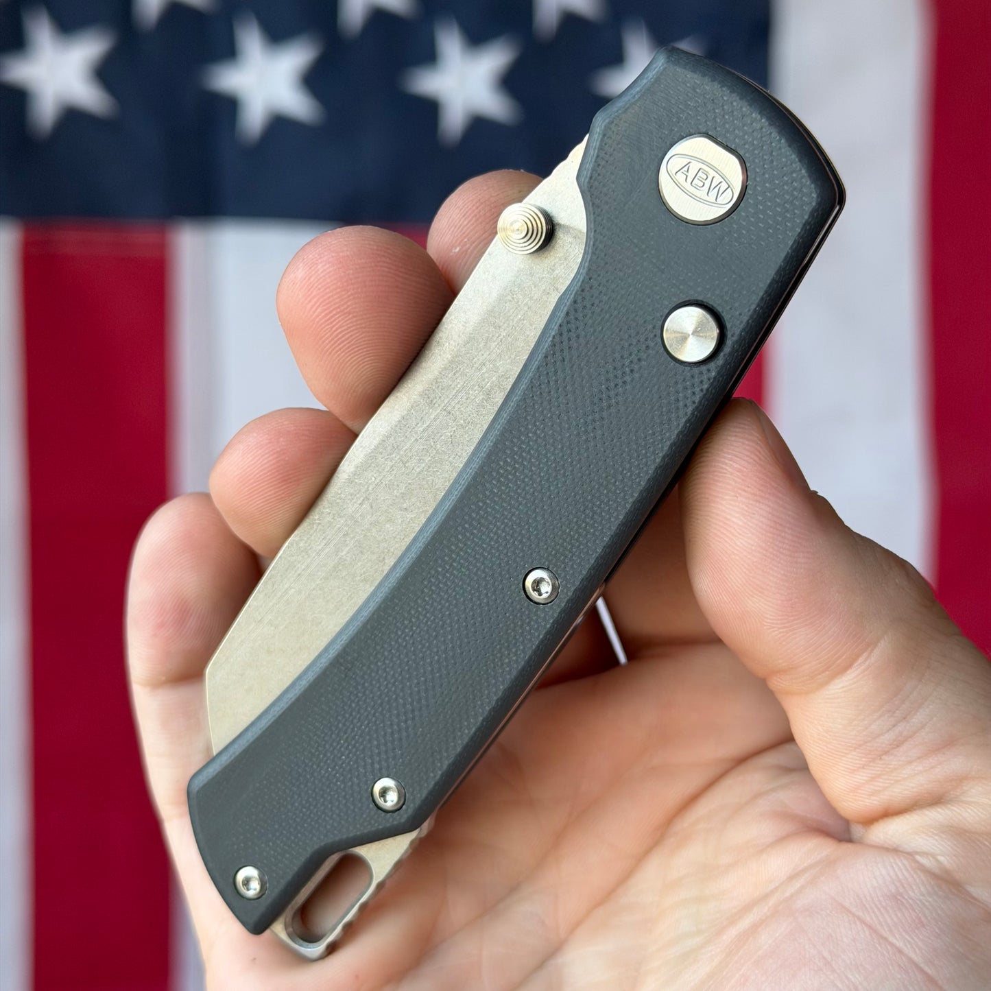 ABW Model 3 Manual Black G10 Knife - MagnaCut Blade - Made in USA