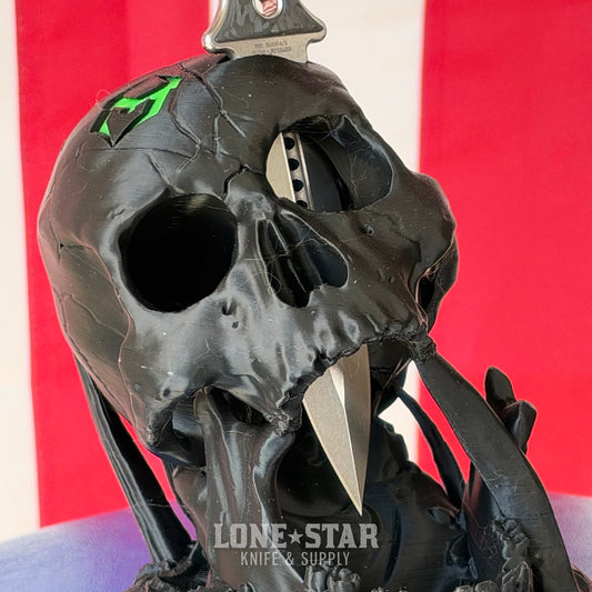 Heretic Mini Nephilim Display Stand, Skull, Black PLA+ - Made in USA (H993-SB)