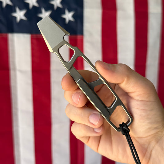 NGMCo. The Last Call AKA Barkeep's Liberation Tool - 5.5" Titanium Bottle Opener – Skeletonized 6Al4V, Offset Bridge, Custom Pocket Clip – Made in USA