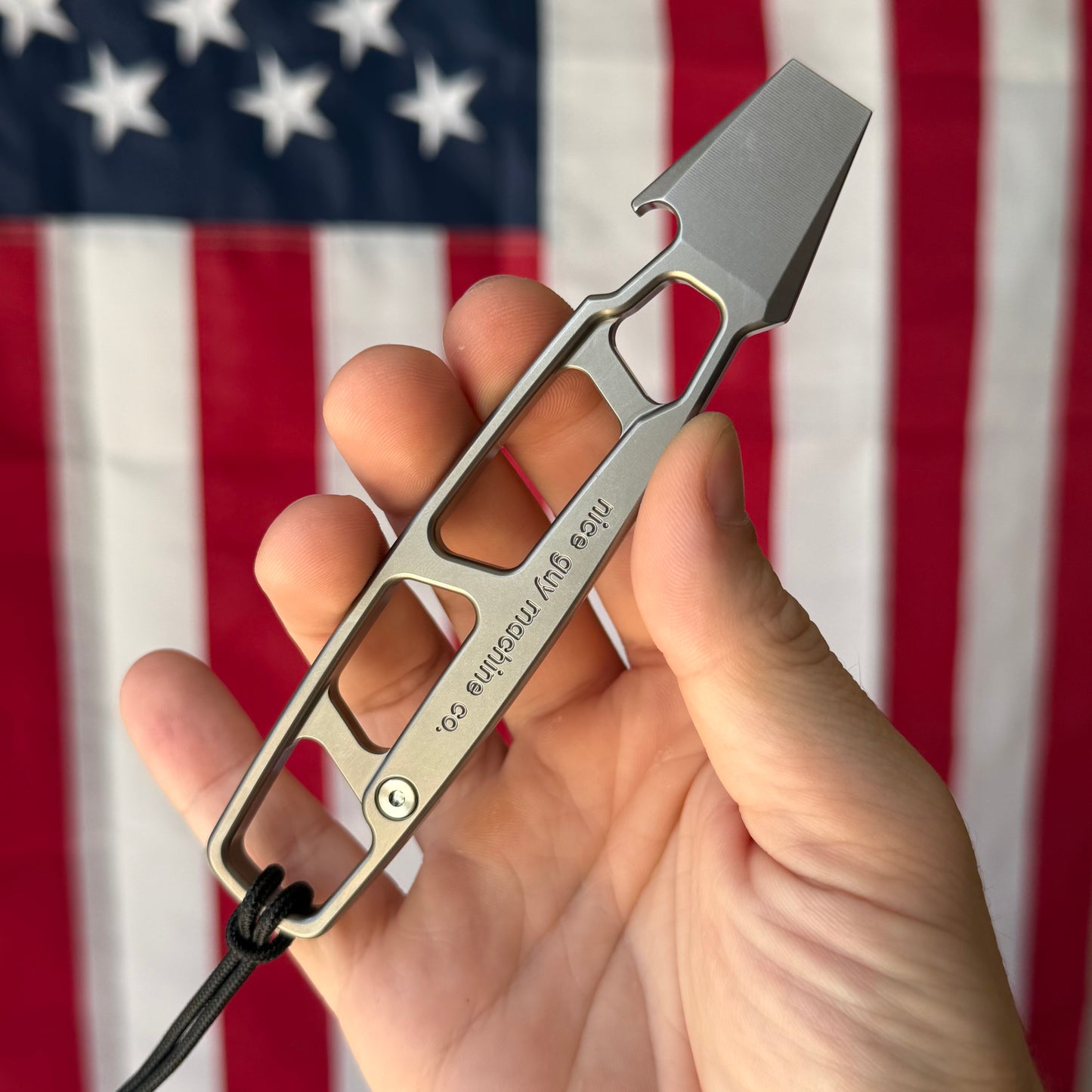 NGMCo. The Last Call AKA Barkeep's Liberation Tool - 5.5" Titanium Bottle Opener – Skeletonized 6Al4V, Offset Bridge, Custom Pocket Clip – Made in USA