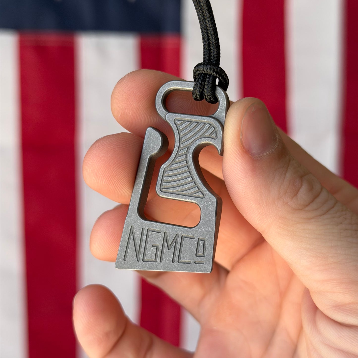 NGMCo. The Minion 2.05" Titanium Belt Hook Key Clip – Pry, Bottle Opener, 1/4" Wrench, 6Al4V – Made in USA