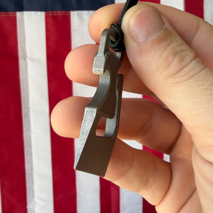 NGMCo. The Minion 2.05" Titanium Belt Hook Key Clip – Pry, Bottle Opener, 1/4" Wrench, 6Al4V – Made in USA