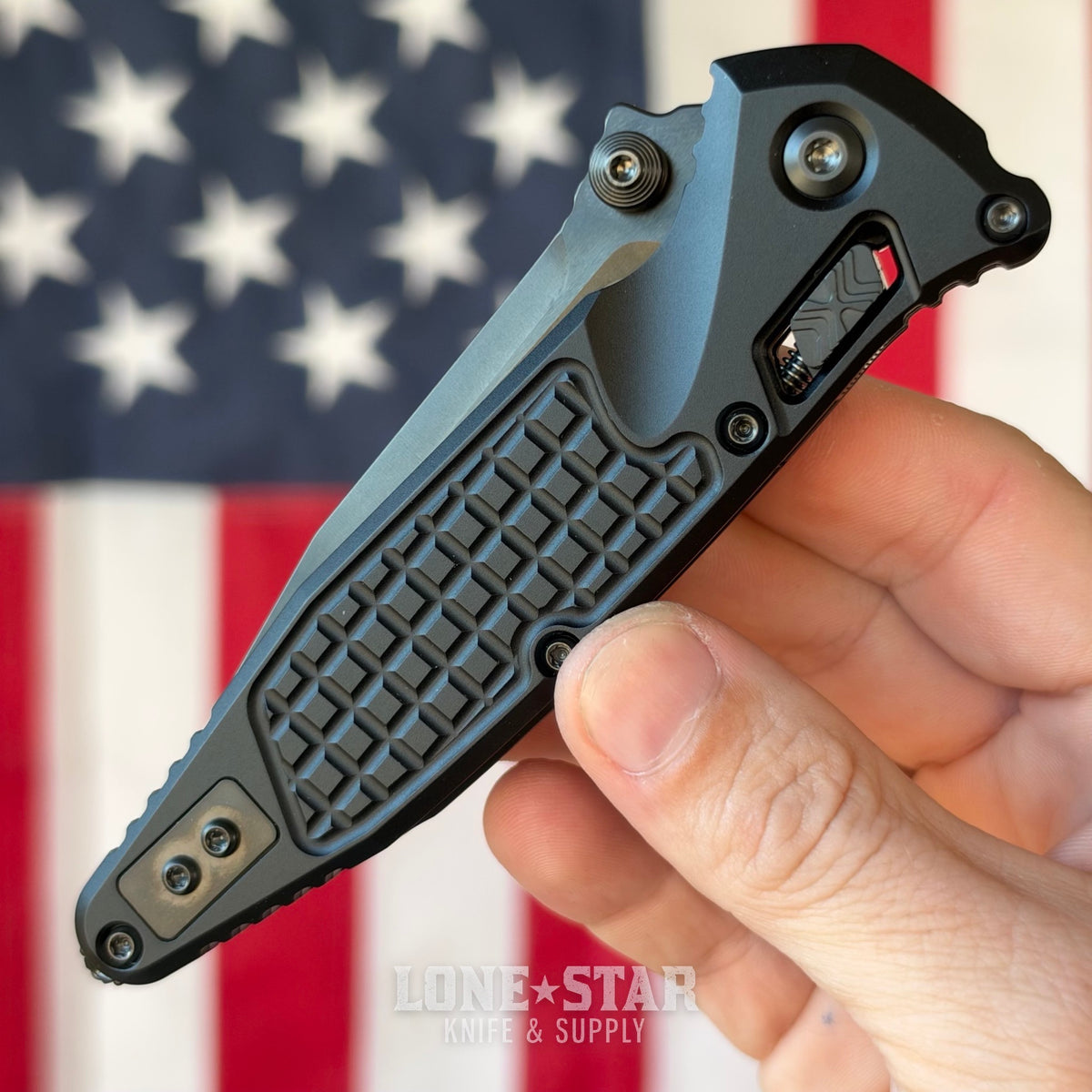 The Back Door: Microtech Socom Ram-Lok S/E - Shadow Aluminum, 3.82" DLC M390MK, Signature Series - Made in USA (160RL-1DLCTFRSH) (Trade In)