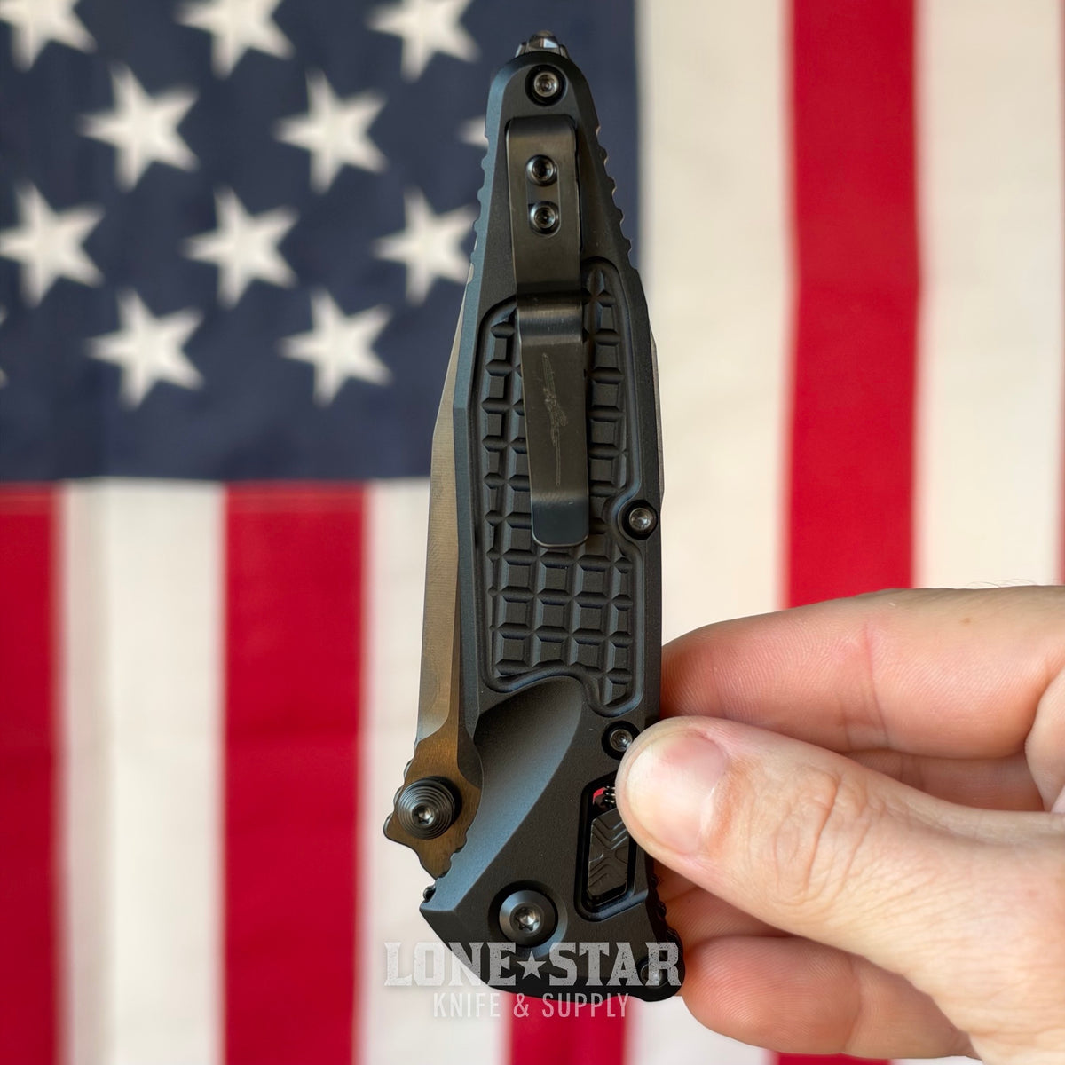 The Back Door: Microtech Socom Ram-Lok S/E - Shadow Aluminum, 3.82" DLC M390MK, Signature Series - Made in USA (160RL-1DLCTFRSH) (Trade In)