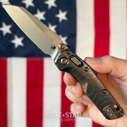 The Back Door: Microtech MSI Mini Ram-Lok - Marfione Select, Titanium, M390MK Stonewash - Made in USA (210M-10MS13) (Trade In)
