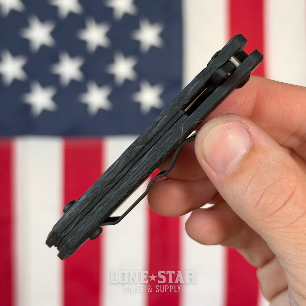 The Back Door: Heretic Jinn Manual - Fat Carbon Marble Glow, DLC MagnaCut Wharncliffe, Serial 098 - Made in USA (H213-6A-MGCF) (Trade In)