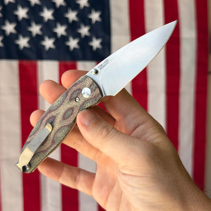TRM NEUTRON 2 3" Linerlock – Python Micarta Lizard Skin 3D, MagnaCut Tumbled – Made in USA
