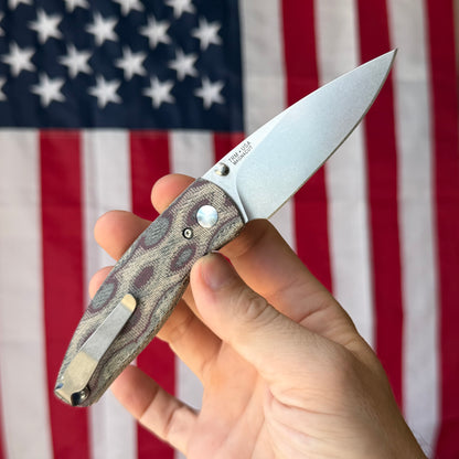 TRM NEUTRON 2 3" Linerlock – Python Micarta 3D Contoured, MagnaCut Tumbled – Made in USA