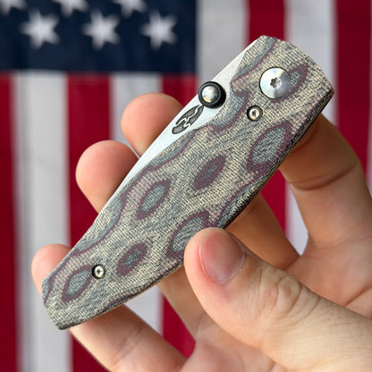 TRM NEUTRON 2 3" Linerlock – Python Micarta 3D Contoured, MagnaCut Tumbled – Made in USA