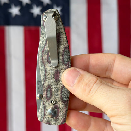 TRM NEUTRON 2 3" Linerlock – Python Micarta 3D Contoured, MagnaCut Tumbled – Made in USA