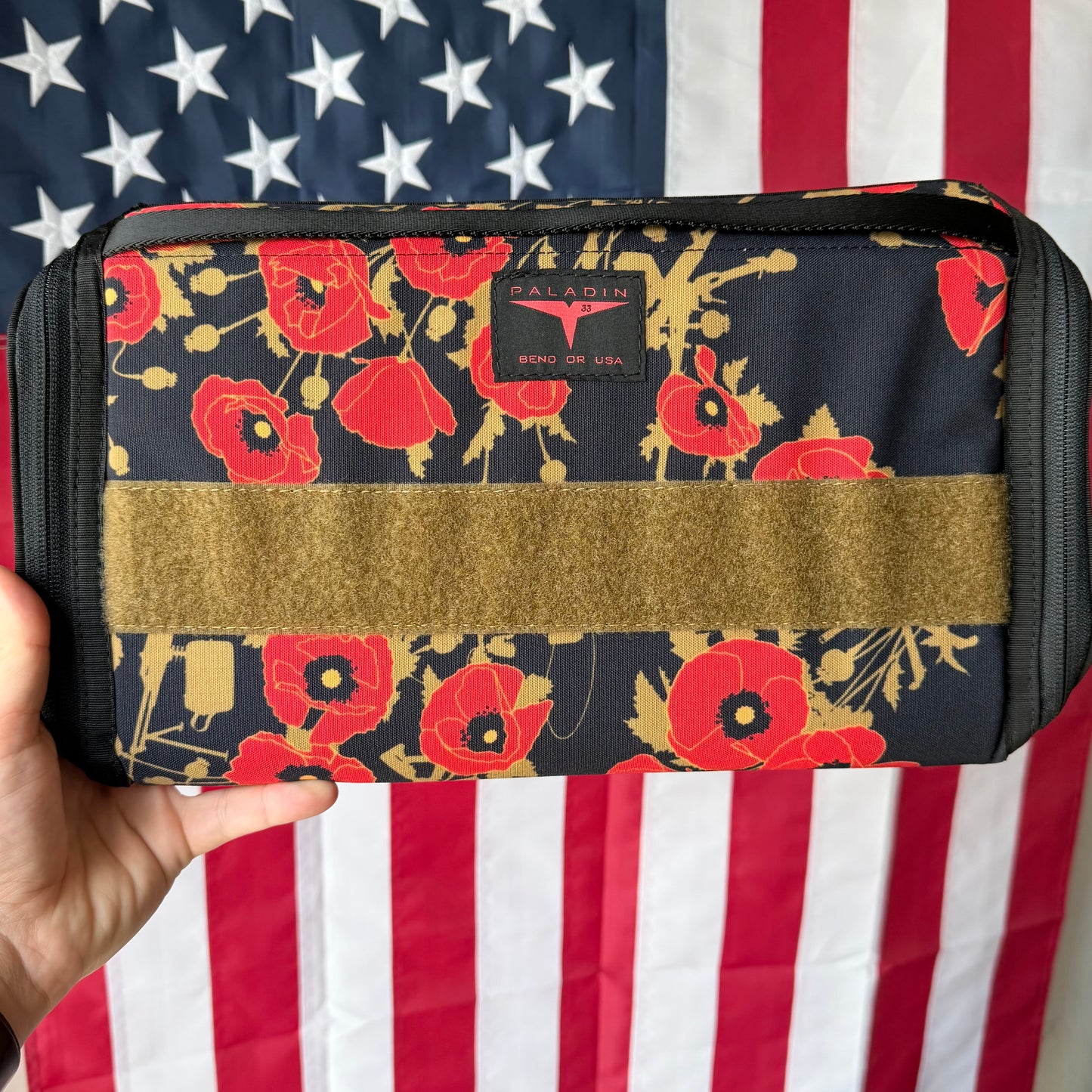 PALADIN33 Infinity Knife Collector Pouch with Loop Panel – 12 Knife Capacity, Poppies of War – Made in USA (INF-12-POW Loop)