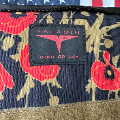 PALADIN33 Infinity Knife Collector Pouch with Loop Panel – 12 Knife Capacity, Poppies of War – Made in USA (INF-12-POW Loop)
