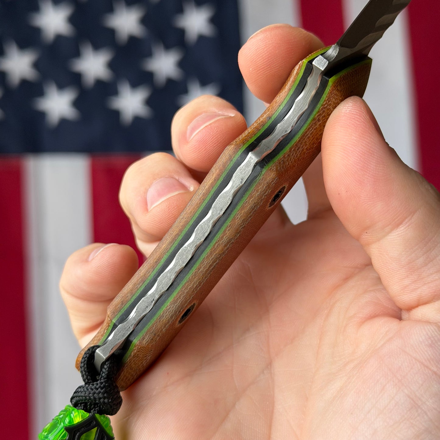 Brass Brigade J-KAL Texas Pocket Bowie 2.75" Fixed Blade – Hand-Textured, Micarta, CPM-154 Grant's Grinds – LSKS Exclusive, One of One – Made in USA