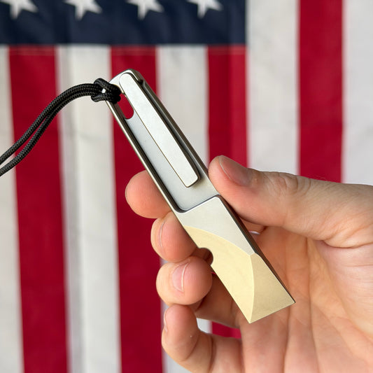 NGMCo. The Wraith 4.25" Titanium Prybar – 6Al4V, Faux Choil, New Series Clip – Made in USA
