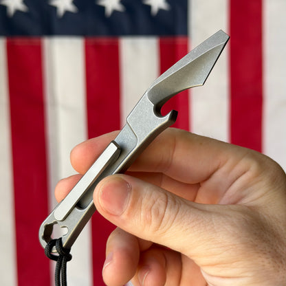 NGMCo. Japanese Cowboy with Pocket Clip – 10mm Wrench, Flathead Driver, Cap Lifter, 6Al4V Titanium – Made in USA
