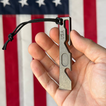 NGMCo. Chubby ATT 4" Titanium Prybar – 6Al4V, Machined and Stonewash Finish – Made in USA