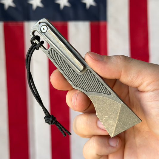 NGMCo. Boris S Lg. Sleeper 4.77" Titanium – 6Al4V, Combo Edge, Strider Clip, Limited 98 Pieces – Made in USA