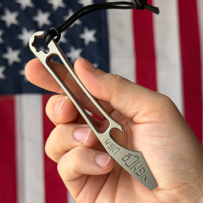 NGMCo. Japanese Cowboy Clipless – 10mm Wrench, Flathead Driver, Cap Lifter, 6Al4V Titanium – Made in USA