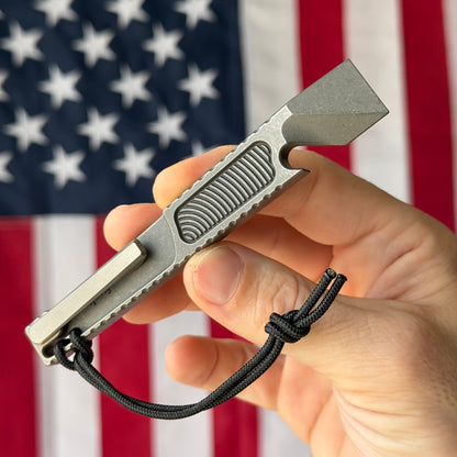 NGMCo. Side Piece 2.0 FAFO Edition 4.81" Titanium Prybar – 6Al4V, FAFO Engraved, Extended Milling – Made in USA