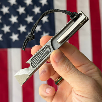 NGMCo. Side Piece 2.0 FAFO Edition 4.81" Titanium Prybar – 6Al4V, FAFO Engraved, Extended Milling – Made in USA