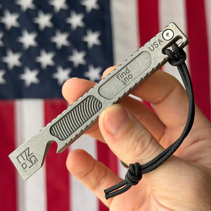 NGMCo. Side Piece 2.0 FAFO Edition 4.81" Titanium Prybar – 6Al4V, FAFO Engraved, Extended Milling – Made in USA